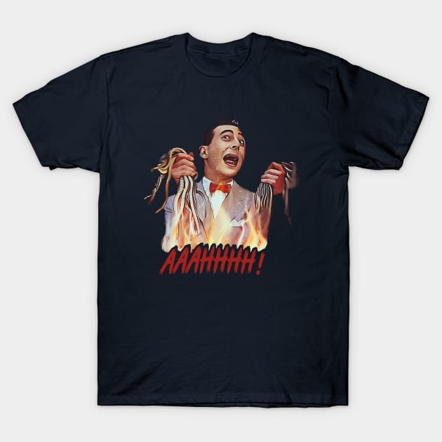 Pee Wee Herman Twisted T-Shirt by shieldjohan